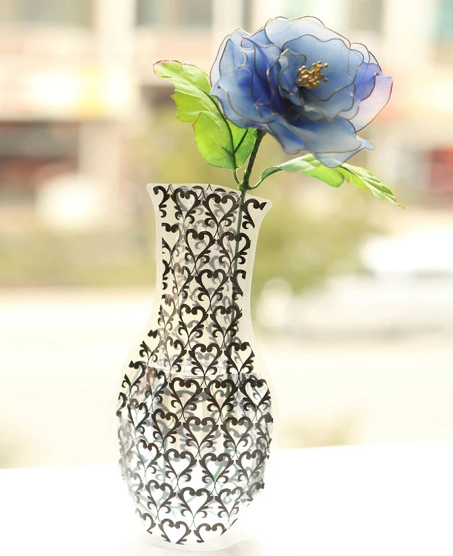 wholesale plastic collapsible flower vase bag