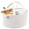Cotton Rope Baby Diaper Caddy Portable Nursery Organizer Nursery Storage Bin Ideal Baby Shower Gifts