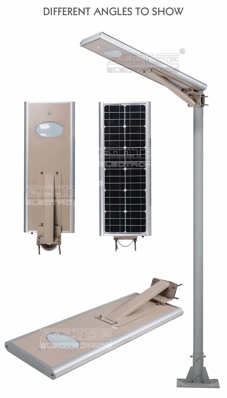 Integrated motion sensor outdoor ip65 20w 40w 60w 80w 100w 150w integrated all in one led solar street light