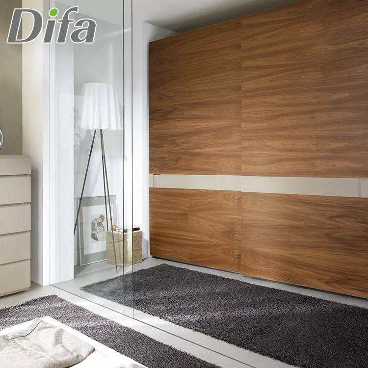 Custom Hot Sale Veneer Wardrobe Door Designs Custom Size Closet