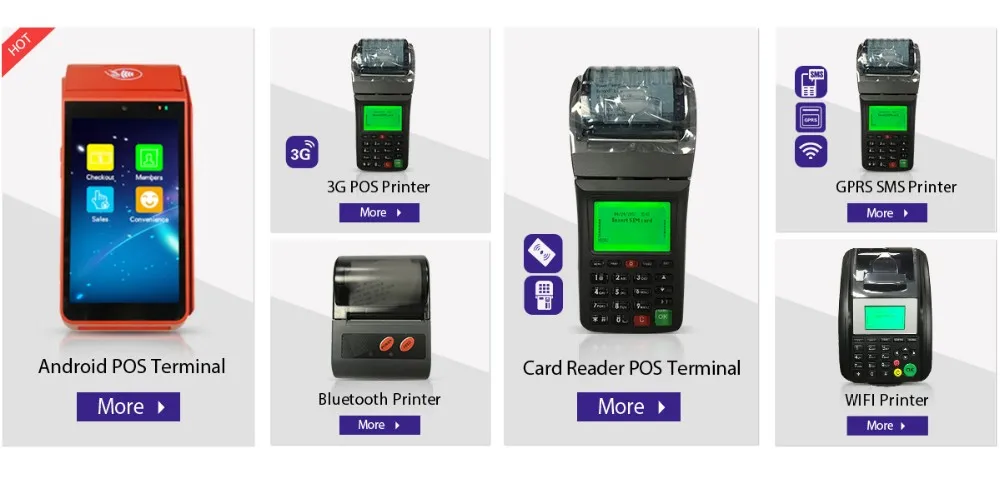 Handheld MSR/IC/NFC Card Swipe Printer Pos Terminal With Point Of Sale Pos Software