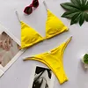 Bikini OEM Factory Young Girl Sexy Swimwear Sequin Solid Color Triangle Two Pieces Swimsuit