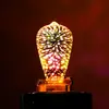 3D Firework LED Bulb E27 Silver Plated Glass AC85~265V Colourful Bulb for Home Decoration Party