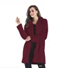 YX Fashion 2018 popula ladies winter warm and long-sleeved solid color long coat wool coat women