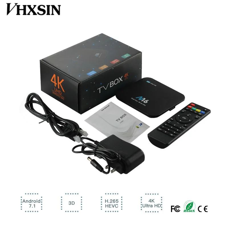 Product 905X Quad Core Amlogic S905X Firmware Android 7.1 TV Box M16 ...