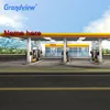 Custom made china factory aluminum waterproof petrol station construction