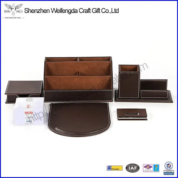 Decorative Leather Office Desk Accessory Sets Buy Desk Set