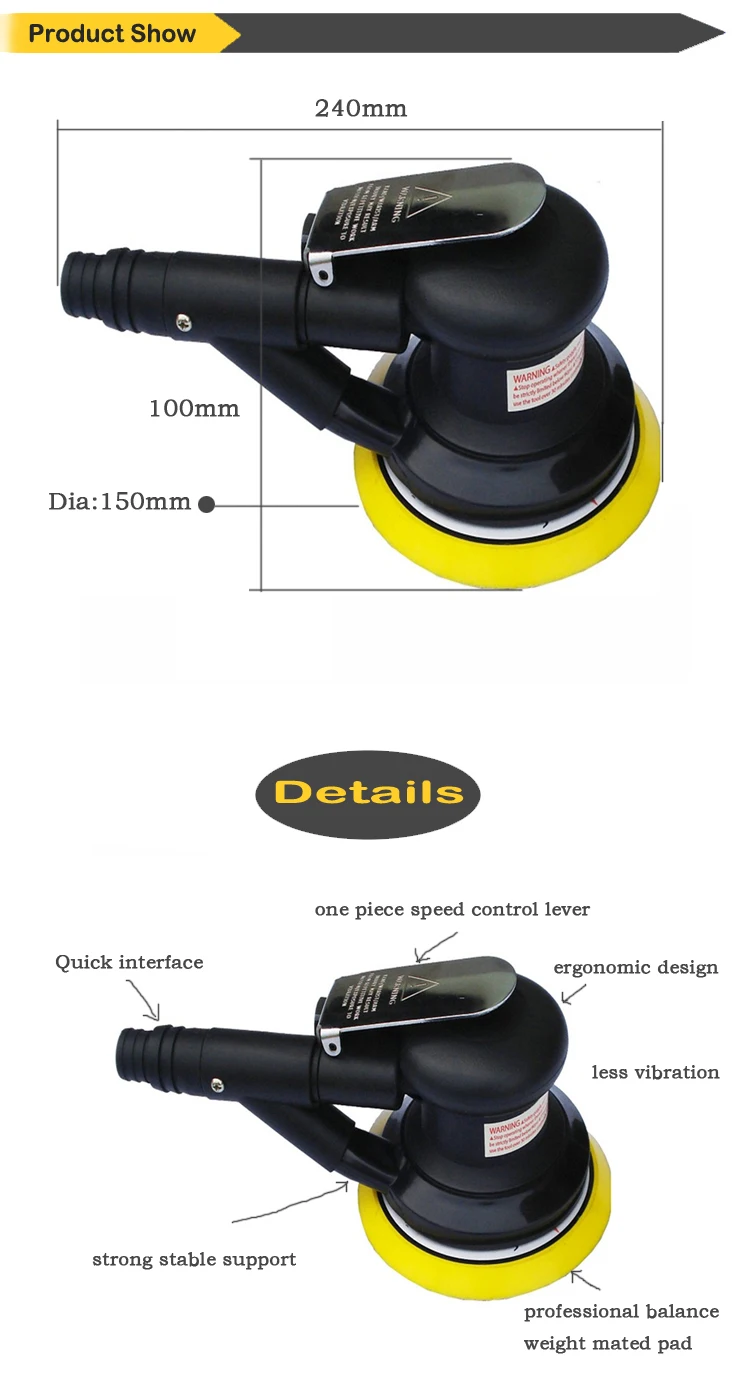 Central Vacuum Electric Wet Sander Polisher Drum Sander Pneumatic Air
