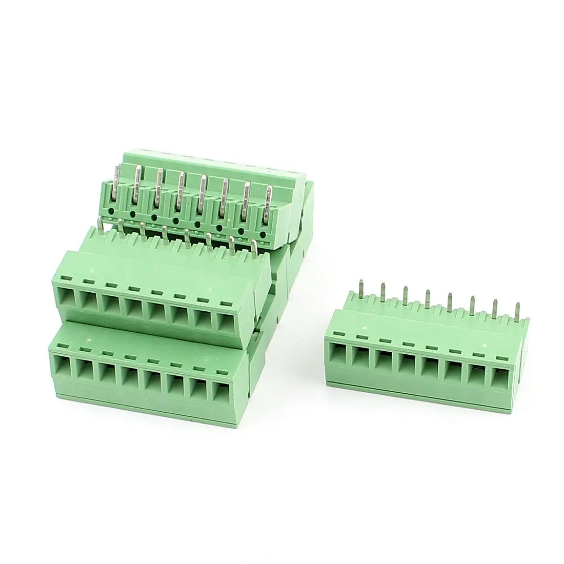 uxcell AC 300V 8A 8 Pins PCB Screw Terminal Block 3.81mm Pitch 6 Pcs Green