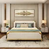 Hot sale Luxury teenager Bed modern microfiber leather bed room /hotel room