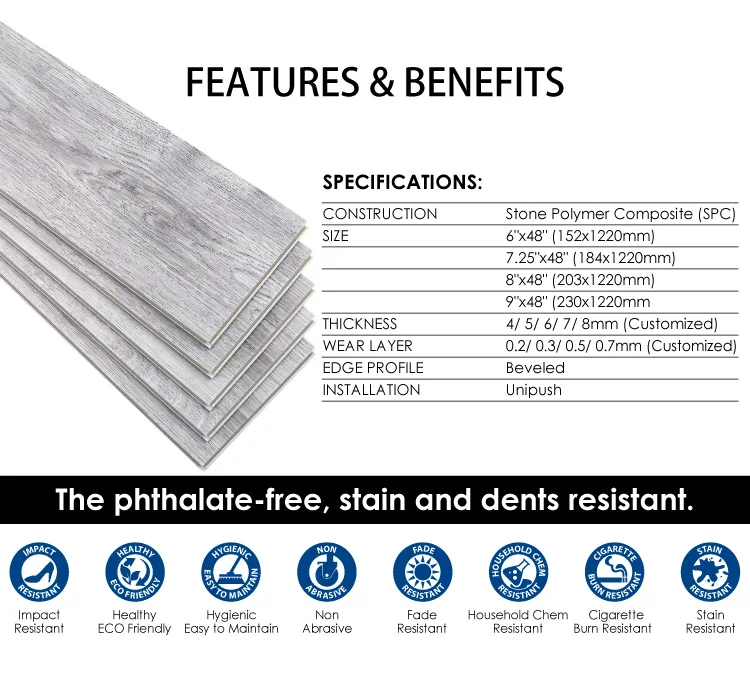 4mm High Quality Interlocking SPC Laminate Flooring