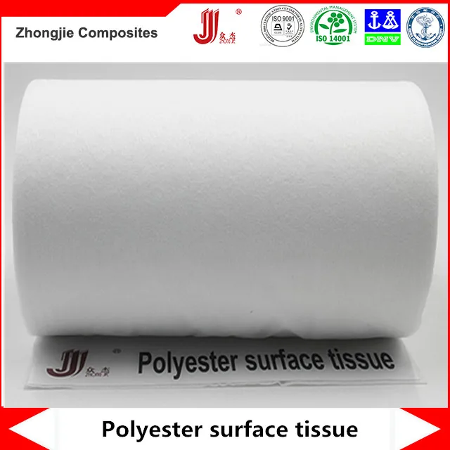 Polyester fiber surface tissue for pultrusion