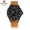 NAVIFORCE Fashion Sports Men Quartz Watches Leather Strap Luxury Brand Watches Man Red Dials 30M Waterproof Relogio Masculino