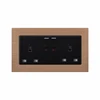 FIKO wall 147 aluminum board champagne gold two position switch British two position 13A square Angle three pole six hole socket