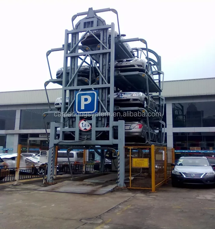 6 level vertical rotary parking car stack parking system rotary parking project