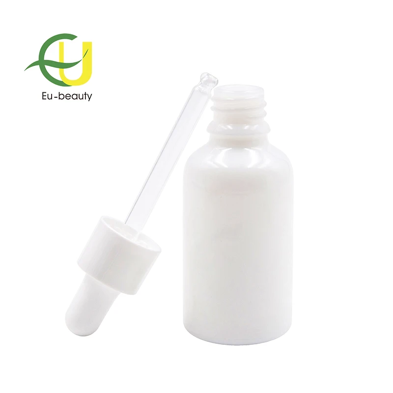 empty smooth dropper white ceramics dropper bottles