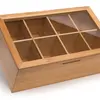 Personalized 100% bamboo Tea Box with Adjustable Compartments