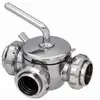 Sanitary Stainless Steel Thread End 3-Way Plug Valve