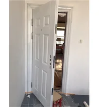 Современный дизайн стали Наружная защитная дверь пожарная стальная дверь жилых входных дверей для дома Главная Дверь