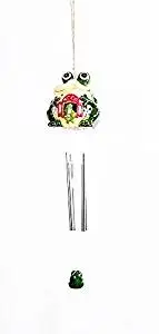 Lightahead Solar Frog Windbell Light Solar Powered Frog Color Changing LED Wind Chime for Park, Patio, Deck, Yard, Garden, Home, Pathway, Outside Landscape decoration and celebration Green 1