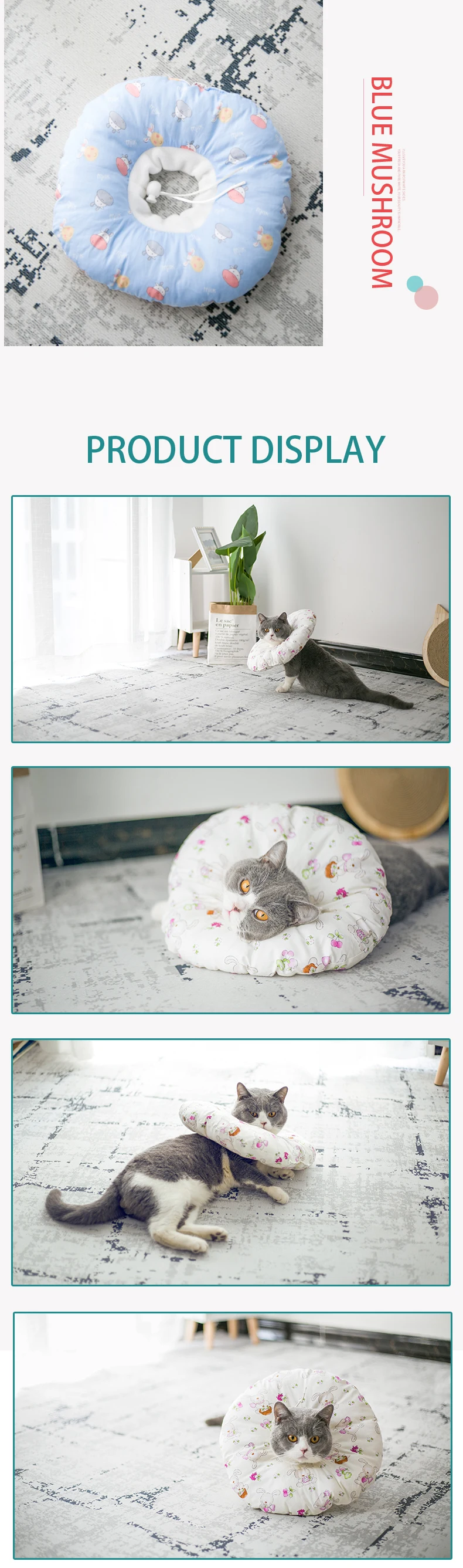 wholesale manufactory pp cotton washable adjustable soft pet dog cat elizabeth collar