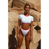 Adriana Arango New Style Short Sleeve Swimsuit Block Color Customer Made Bikini