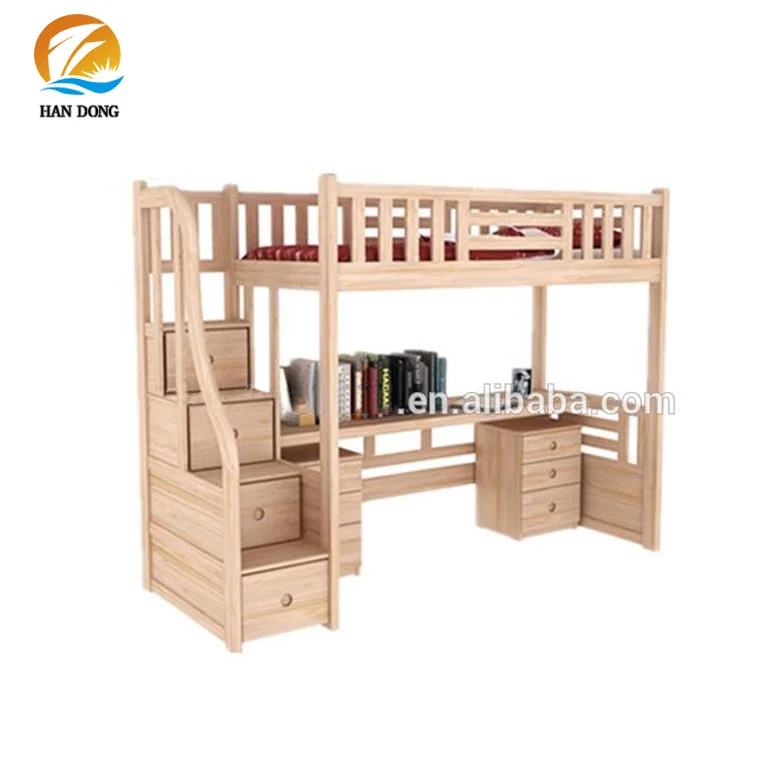Kids Teens Junior Doorm Bunk Beds With Drawer Stair And Study