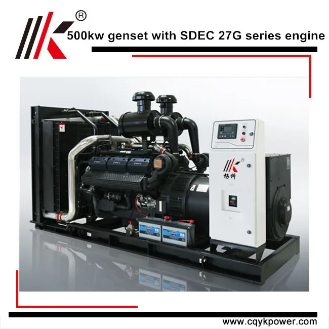 500kw Genset with SDEC SC27G755D2 Diesel Engine