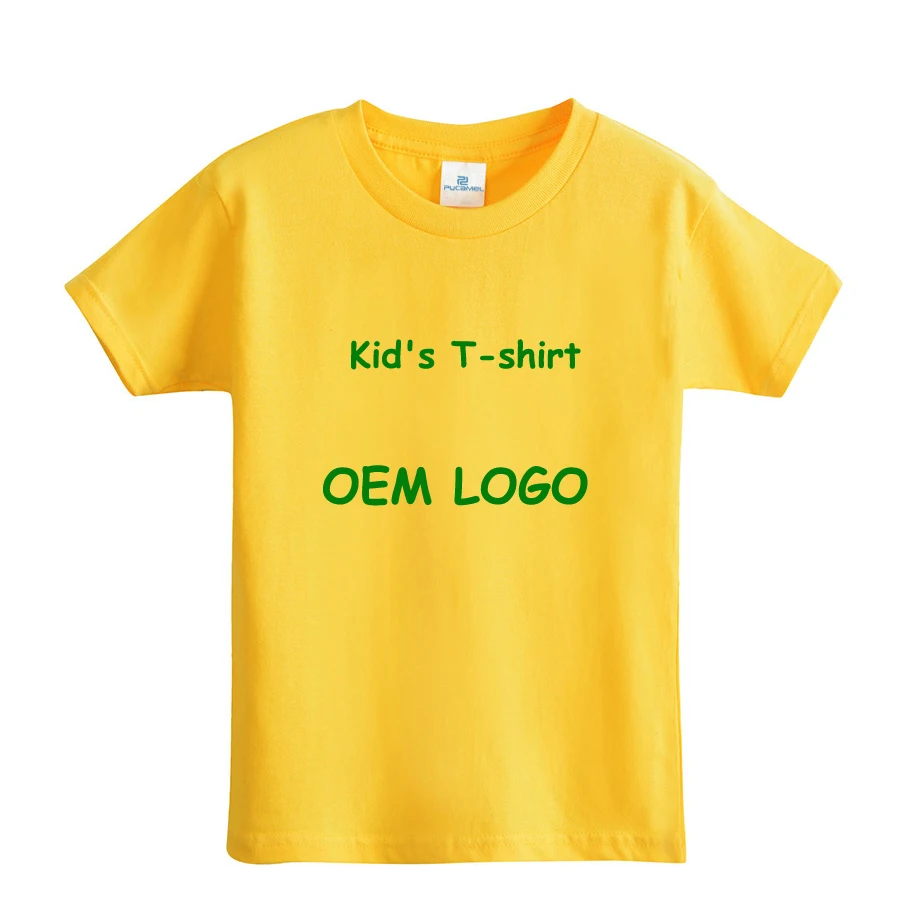 
wholesale blank 100% cotton children Tee short sleeves kids T shirts with custom logo 