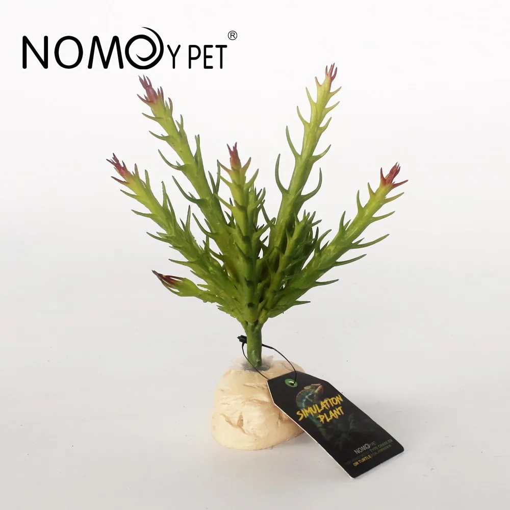 Nomoy Pet Red Edge Green Rose Reptile Artificial Plants Wholesale With