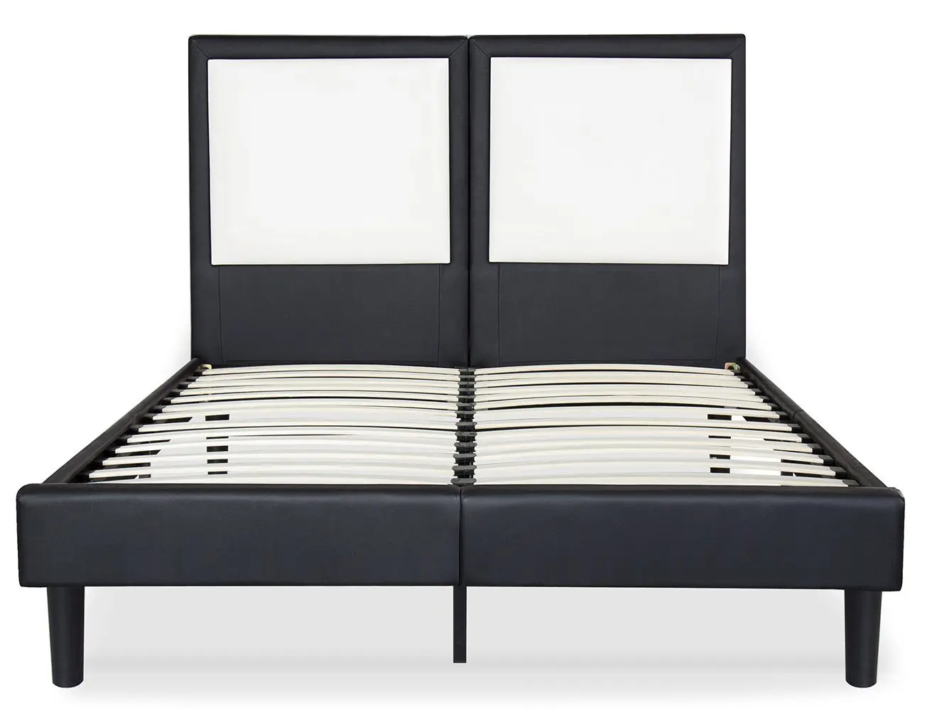 Olee Sleep 14 Inch Dura Metal Faux Leather Wood Slate Bed Frame Cushion - NEW Queen 14PB02Q