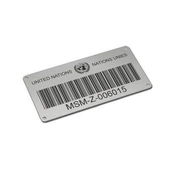 Metal Barcode Label Waterproof Silver Printed Aluminum Sticker - Buy ...