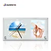 Sunmeta factory directly blank sublimation glass photo frame with clock(BL-11)