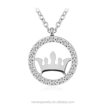 Fashion Gold Rose Silver King Crown Pendant Statement Fashion Gold Rose Silver King