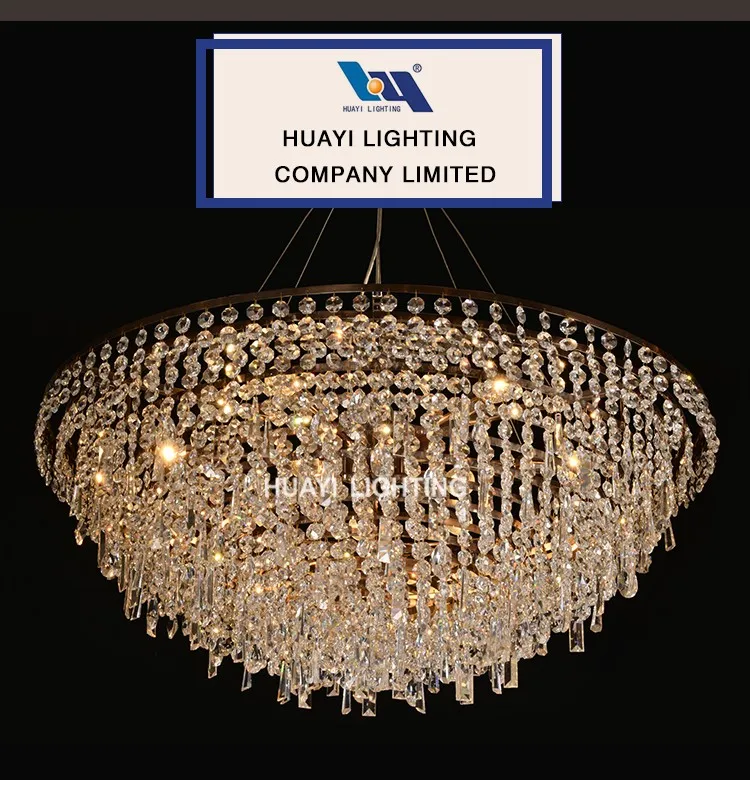 2017 Hot Decoration lights Custom indoor modern led crystal chandelier