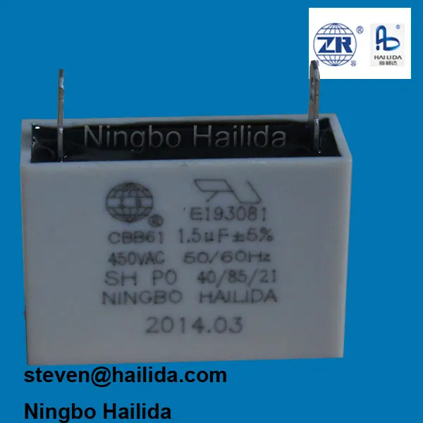Exhaust Fan Capacitor 1.5uf 400v Cbb61 250vac Buy Exhaust Fan