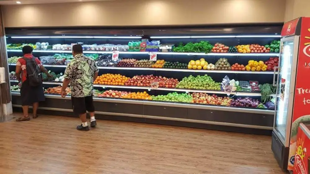 New Design Commercial Produce Display Refrigerated Supermarket