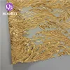 2019 lace fanbric new sample white and gold cord embroidery lace fabric