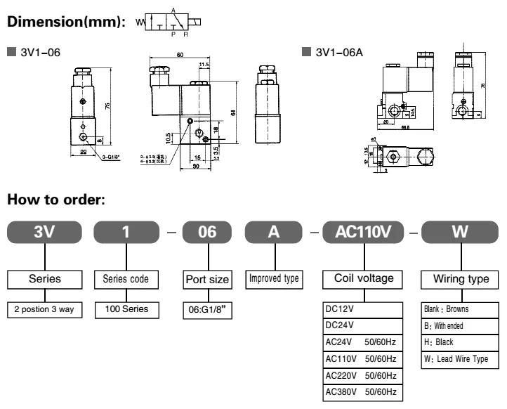 Solenoid Air Control Valve 3v106 Buy Air Solenoid