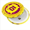 custom promotional plastic button pin badge with glitter