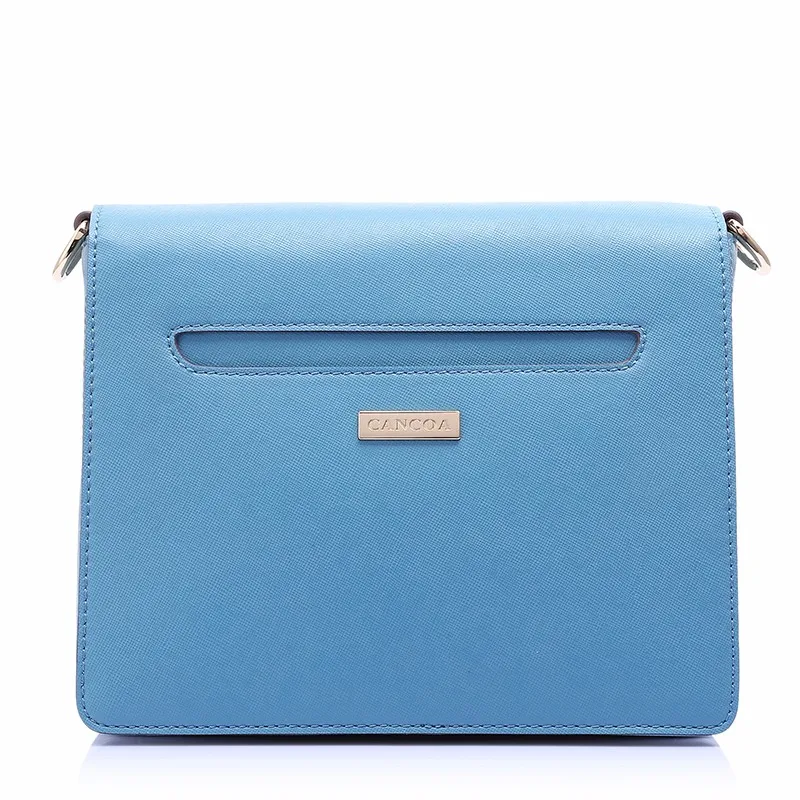CC2056A-High end hot sale branded design faux saffiano PU leather functional shoulder bag