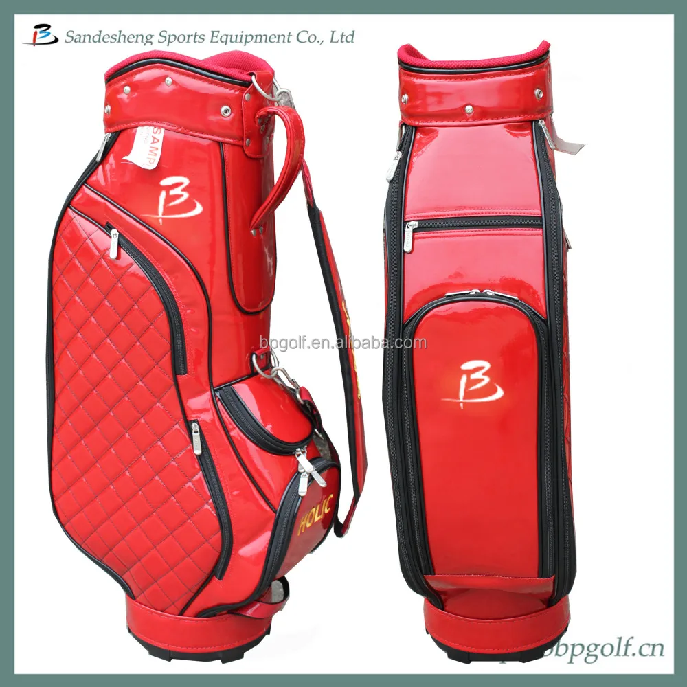 Red Pu Ladies Golf Bag Set Buy New Style Pu Leather Lady Golf Bag