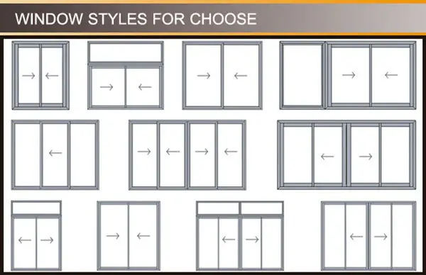 Modern design aluminum glass door and window for office