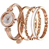 New Arrival Wholesale 4 Piece Set Watch Bracelet Set Women Ladies Gemstone Bracelet Watch