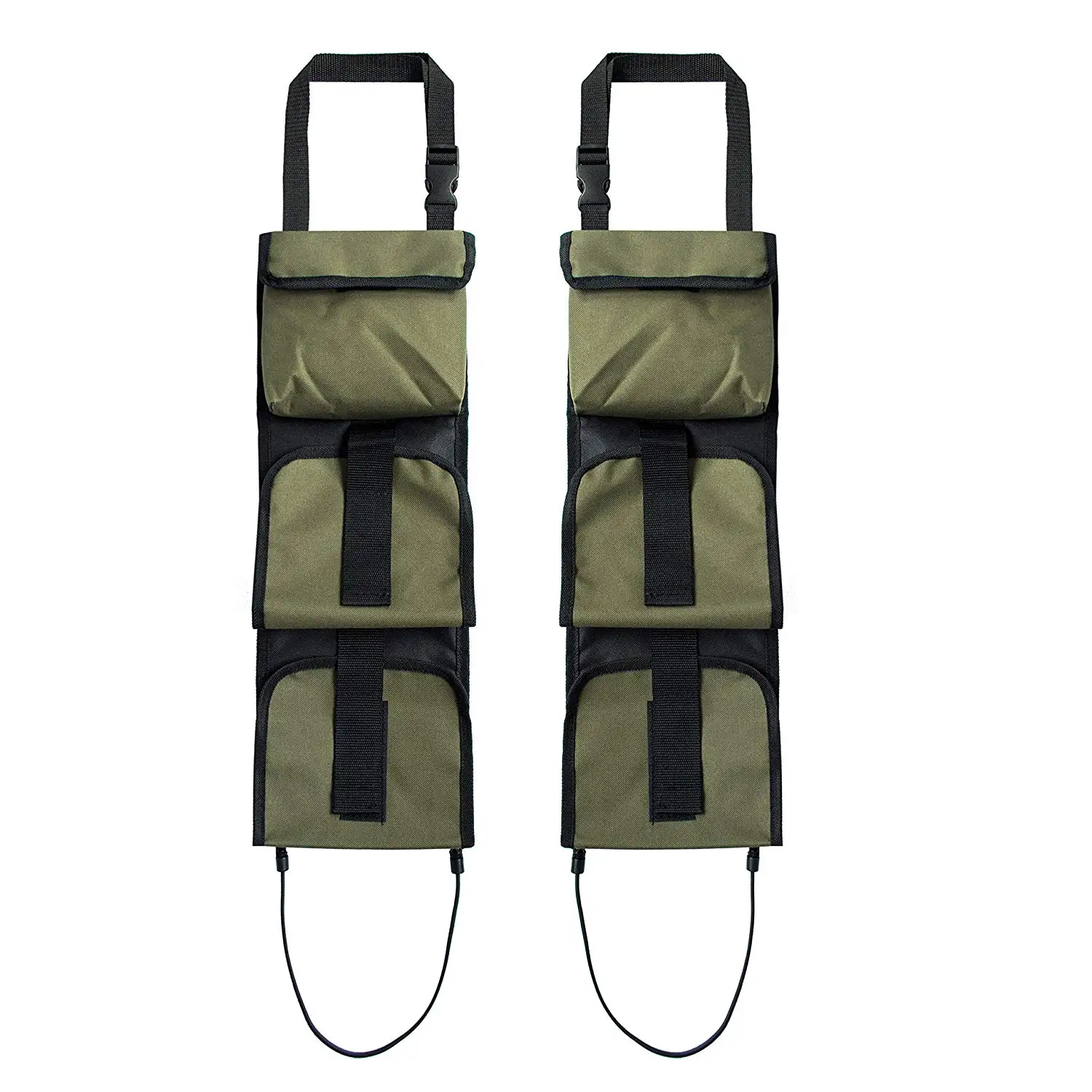 2Pcs Car Front Seat Back Gun Sling Organizer Bag for Hunting Camouflage