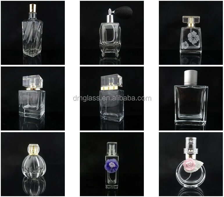 Empty Fragrance Cologne Refillable Perfume Glass Bottle For Men With