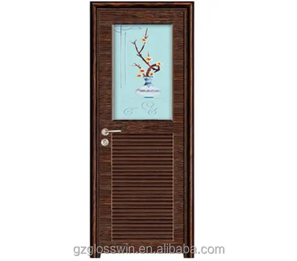 UPVC низкая цена распашной двери ванной и кухонной двери