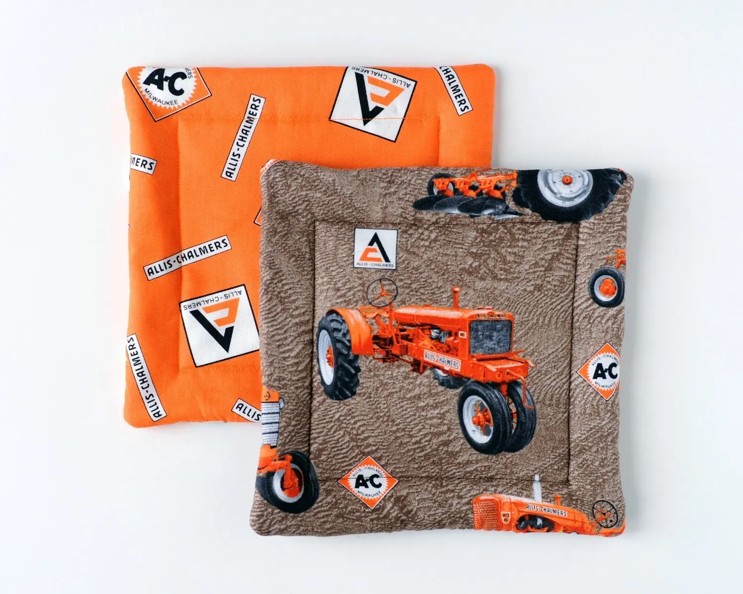 Get Quotations · Allis Chalmers Pot Holders, Set of Two, Tractors and Logos