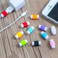 50pcs lot Fashion USB Cable Earphones Protector Colorful Cable Saver For Apple Iphone 4 5 5s