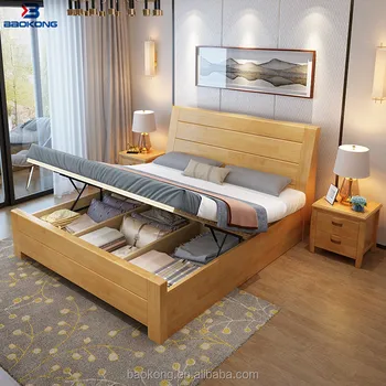 Wood Storage Hydraulic Lift Up Rubber Double Bed Antique Solid Bedroom Sleigh Wood Storage Hydraulic Lift Up Rubber Double Bed Antique Solid Bedroom Sleigh